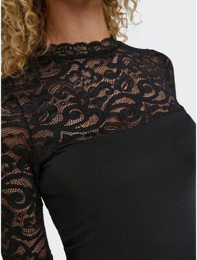 Only Kanten shirt ONLLIV L S LACE TOP ACC