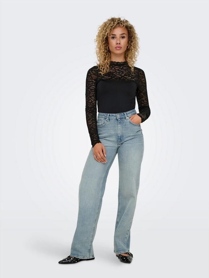 Only Kanten shirt ONLLIV L S LACE TOP ACC - Foto 4