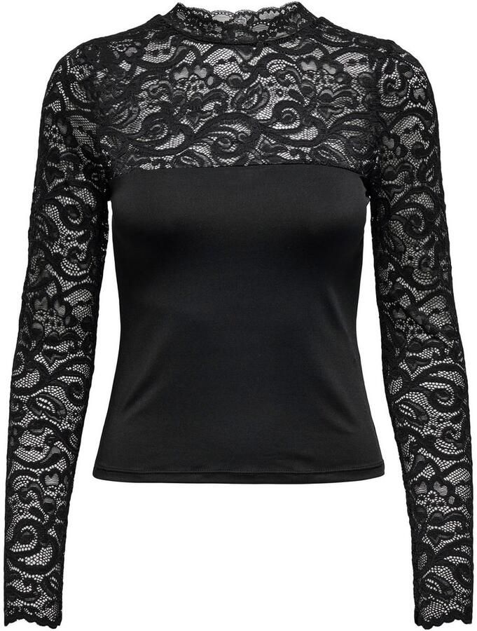 Only Kanten shirt ONLLIV L S LACE TOP ACC - Foto 2
