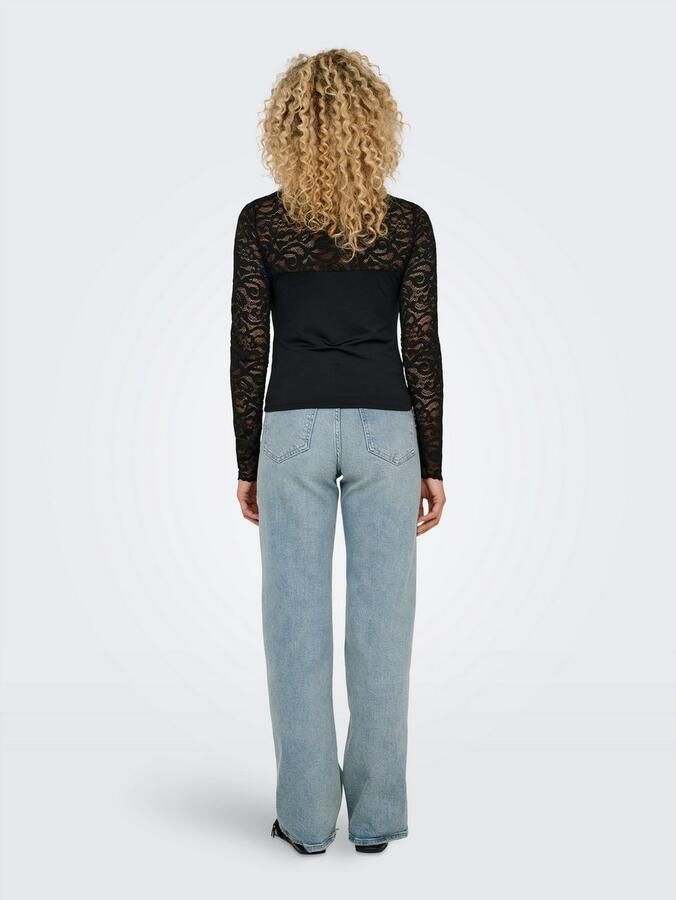 Only Kanten shirt ONLLIV L S LACE TOP ACC - Foto 5