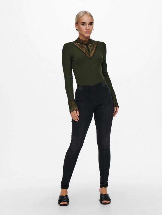 Only Slim fit shirt met lange mouwen van viscosemix model 'TILDE' - Foto 4