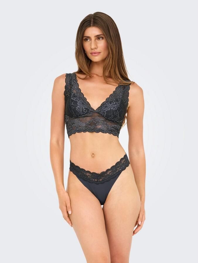 Only Kanten top ONLCHLOE – Kanten-bh met gevoerde cups en stretch regular fit vrouwelijk kant synthetische vezel v-hals - Foto 5