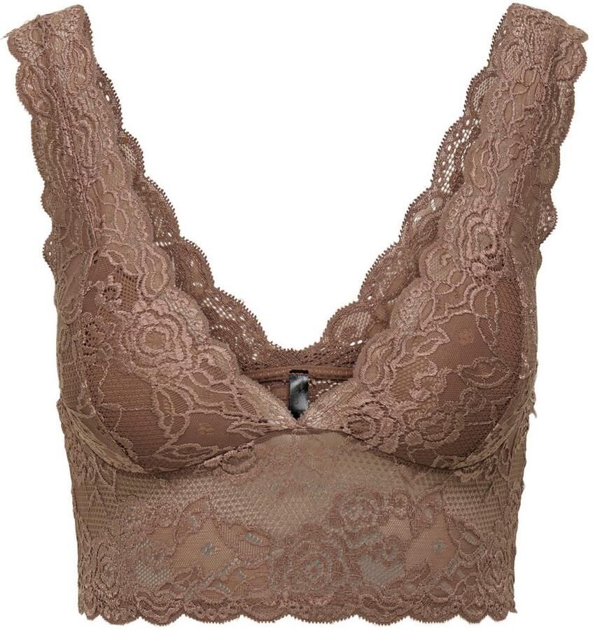 Only Kanten top ONLCHLOE – Kanten-bh met gevoerde cups en stretch regular fit vrouwelijk kant synthetische vezel v-hals - Foto 2