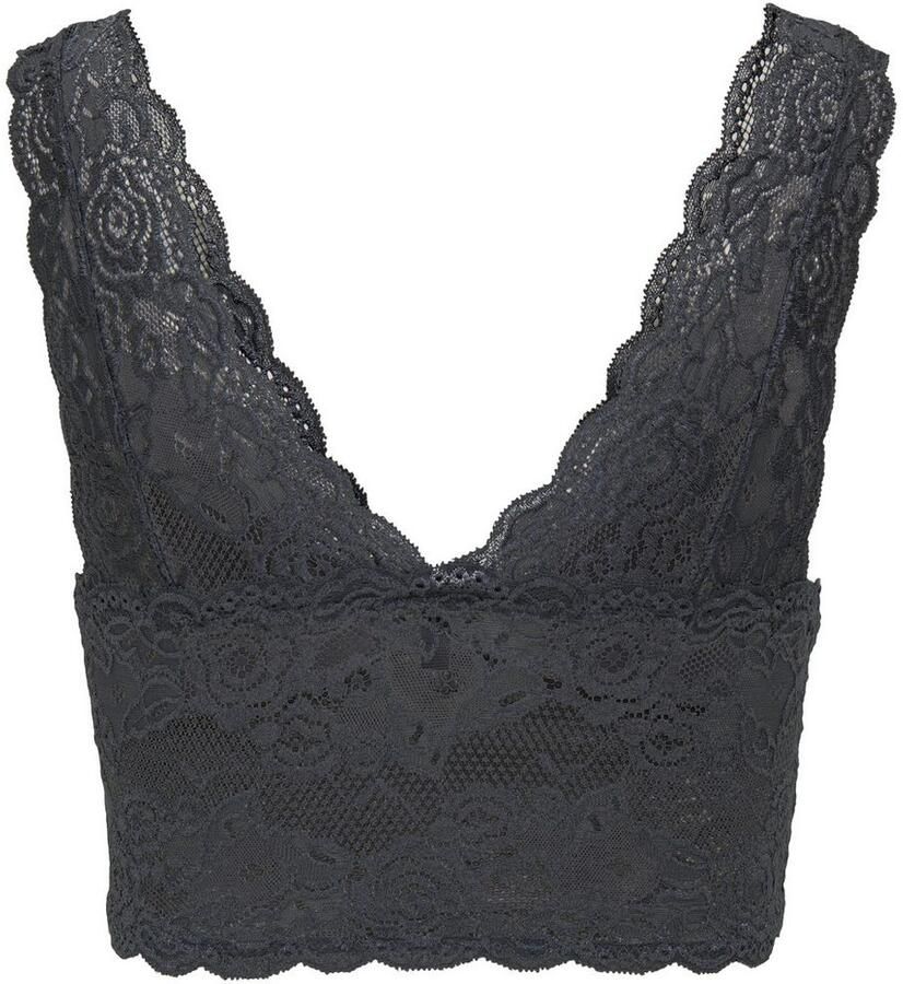 Only Kanten top ONLCHLOE – Kanten-bh met gevoerde cups en stretch regular fit vrouwelijk kant synthetische vezel v-hals - Foto 4