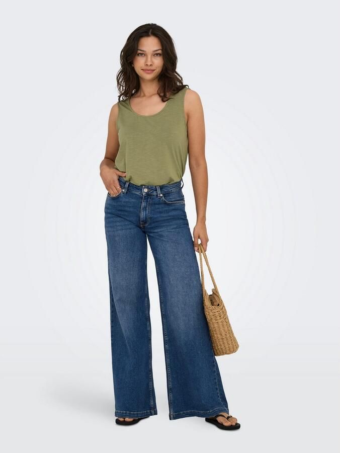 Only Kanten top ONLFREDA S L U-NECK MIX TOP BOX JRS - Foto 3