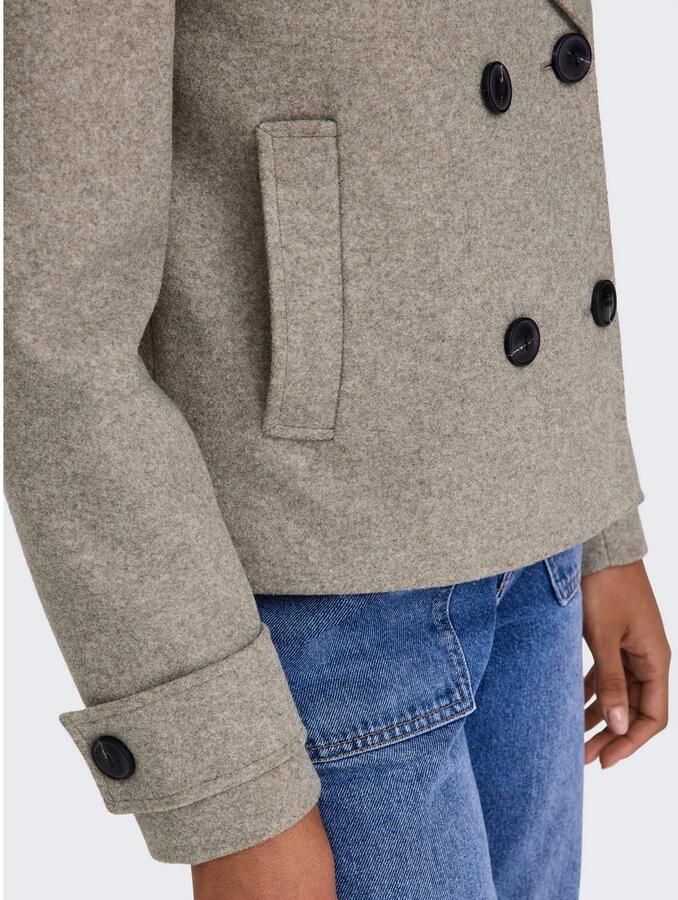 Only Korte trenchcoat met reverskraag model 'FREJA LIFE'