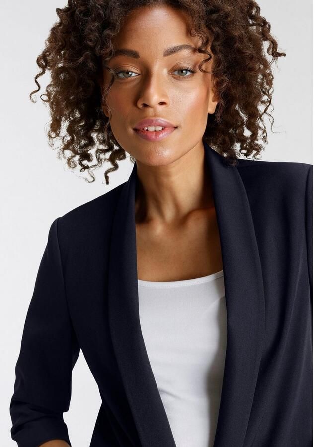 Only Korte blazer ONLELLA – Vrouwelijke blazer met 3 4 mouwen en ruches