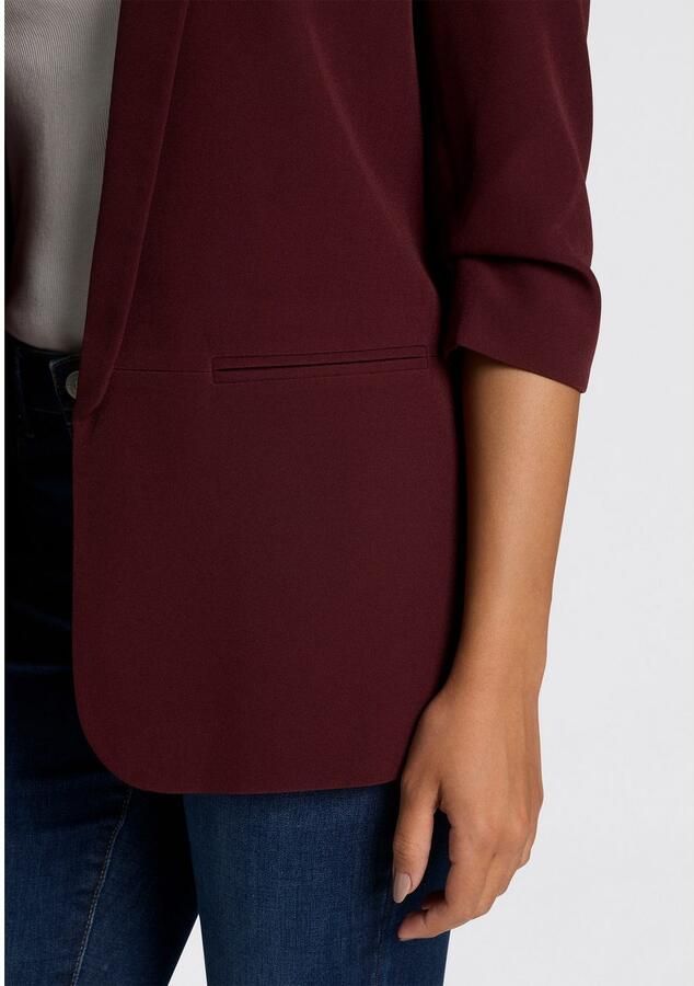 Only Korte blazer ONLELLA – Vrouwelijke blazer met 3 4 mouwen en ruches