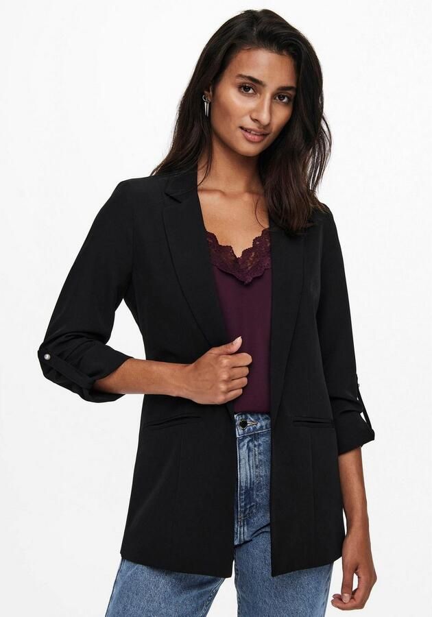 Only Relaxed fit lange blazer met decoratieve parelvormige knoop model 'KAYLE-ORLEEN LIFE' - Foto 3