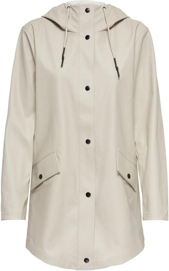 Only Regenjas Zilveren Voering Freewear Beige Dames - Foto 7