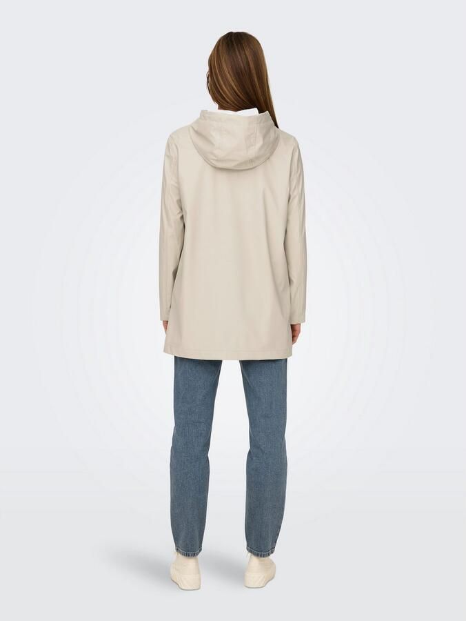 Only Regenjas Zilveren Voering Freewear Beige Dames - Foto 6