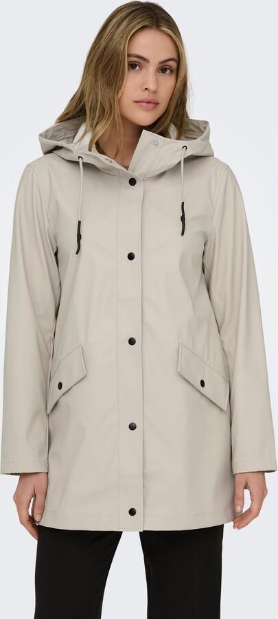 Only Regenjas Zilveren Voering Freewear Beige Dames - Foto 13