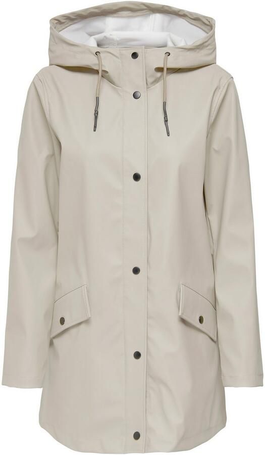 Only Regenjas Zilveren Voering Freewear Beige Dames - Foto 11