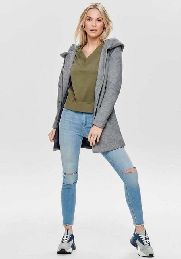 Only Stijlvolle Jas voor Mannen en Vrouwen Gray Dames - Foto 6