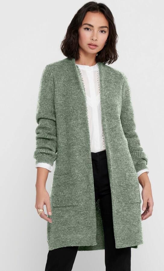 Only Lange cardigan met opengewerkte voorkant model 'Jade' - Foto 4