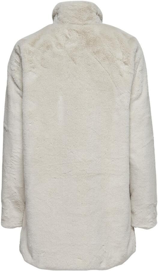 Only Regular fit lange jas van imitatiebont met opstaande kraag model 'VIDA' - Foto 5