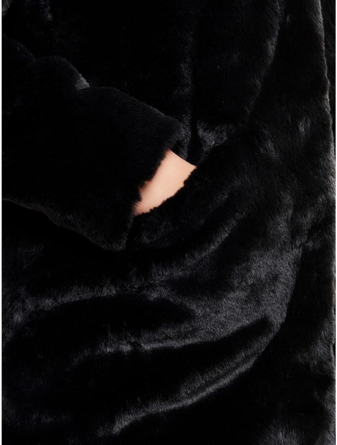 Only Regular fit lange jas in de look van imitatiebont model 'VIDA' - Foto 2