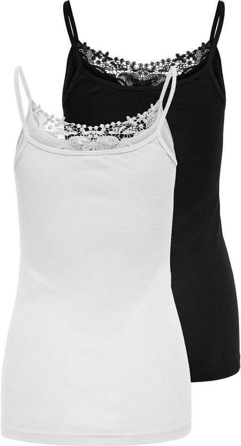 Only Lange top ONLLULU LACE SINGLET 2PACK CS JRS (set 2-delig) - Foto 5