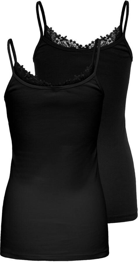 Only Lange top ONLLULU LACE SINGLET 2PACK CS JRS (set 2-delig)