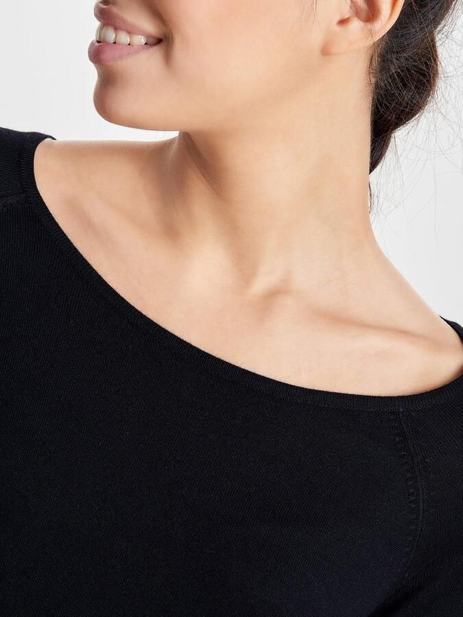 Only Shaped fit gebreide pullover in viscosemix model 'MILA LACY' - Foto 3