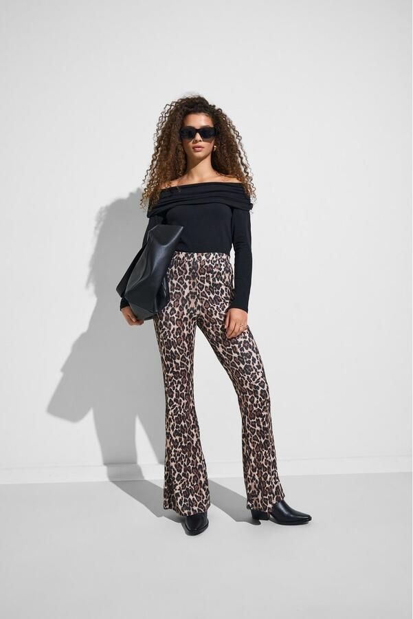 Only Legging met hoge taille ONLANNA RIB FLARED AOP LEGGING CS JRS - Foto 4