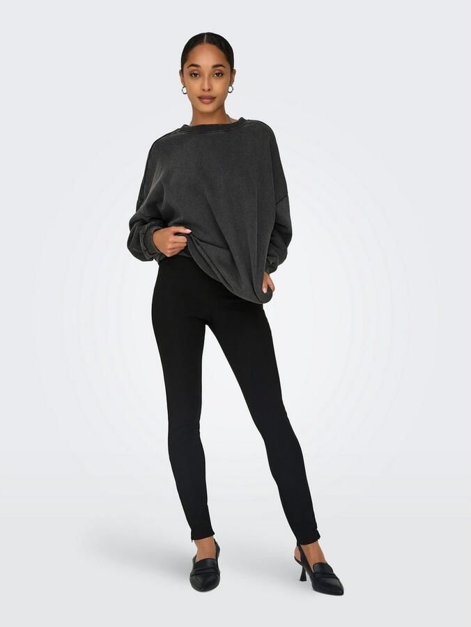 Only Legging met hoge taille ONLPEONY HW RIB ZIP LEGGING CC PNT - Foto 4