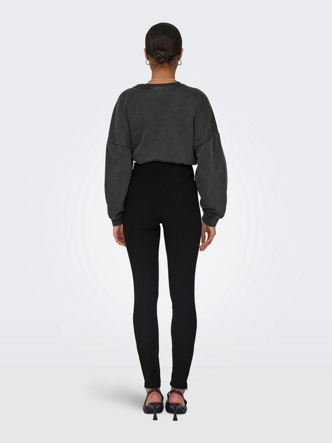 Only Legging met hoge taille ONLPEONY HW RIB ZIP LEGGING CC PNT - Foto 5