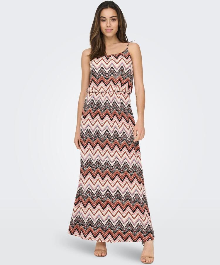 Only Getailleerde maxi-jurk met all-over motief model 'WINNER' - Foto 8