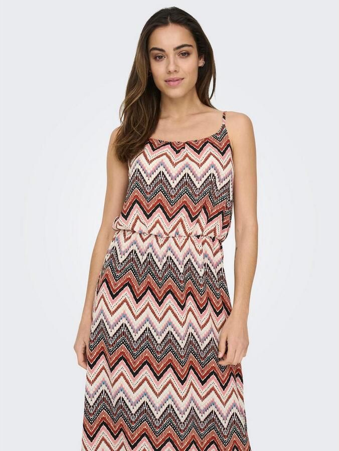 Only Getailleerde maxi-jurk met all-over motief model 'WINNER' - Foto 5