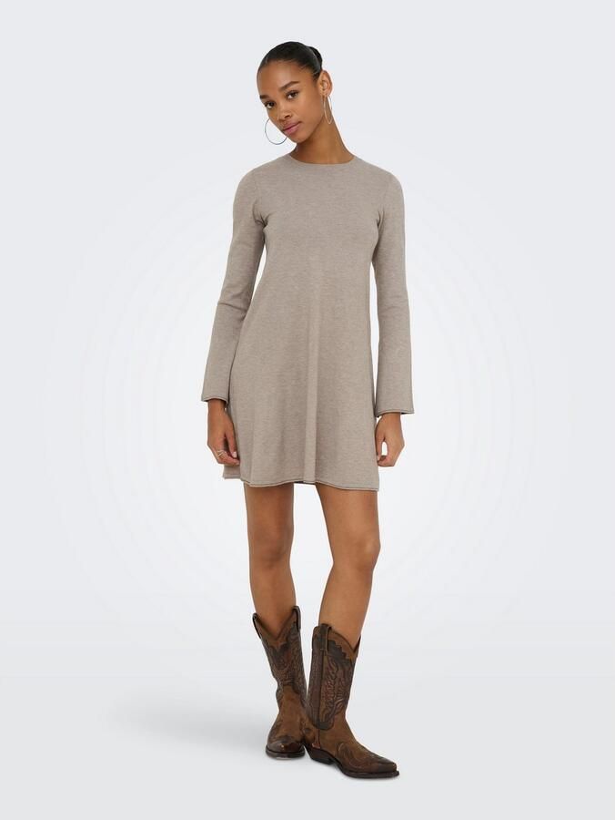 Only Midi-jurk ONLAMALIO LIFE LS ONECK DRESS KNT