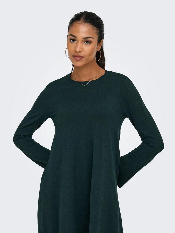 Only Midi-jurk ONLAMALIO LIFE LS ONECK DRESS KNT