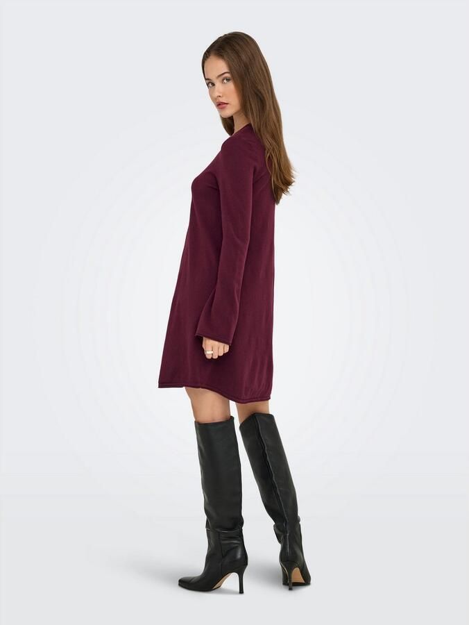 Only Midi-jurk ONLAMALIO LIFE LS ONECK DRESS KNT - Foto 4