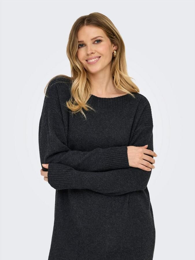 Only Midi-jurk ONLGLORIA LS BOATNECK DRESS EX KNT - Foto 3