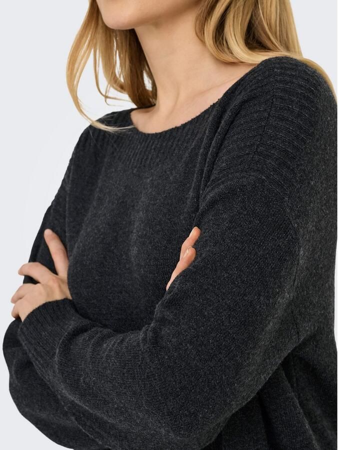 Only Midi-jurk ONLGLORIA LS BOATNECK DRESS EX KNT