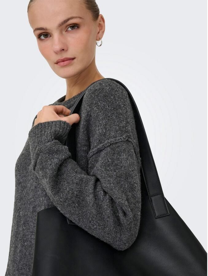 Only Midi-jurk ONLHAZEL LS O-NECK DRESS BF KNT