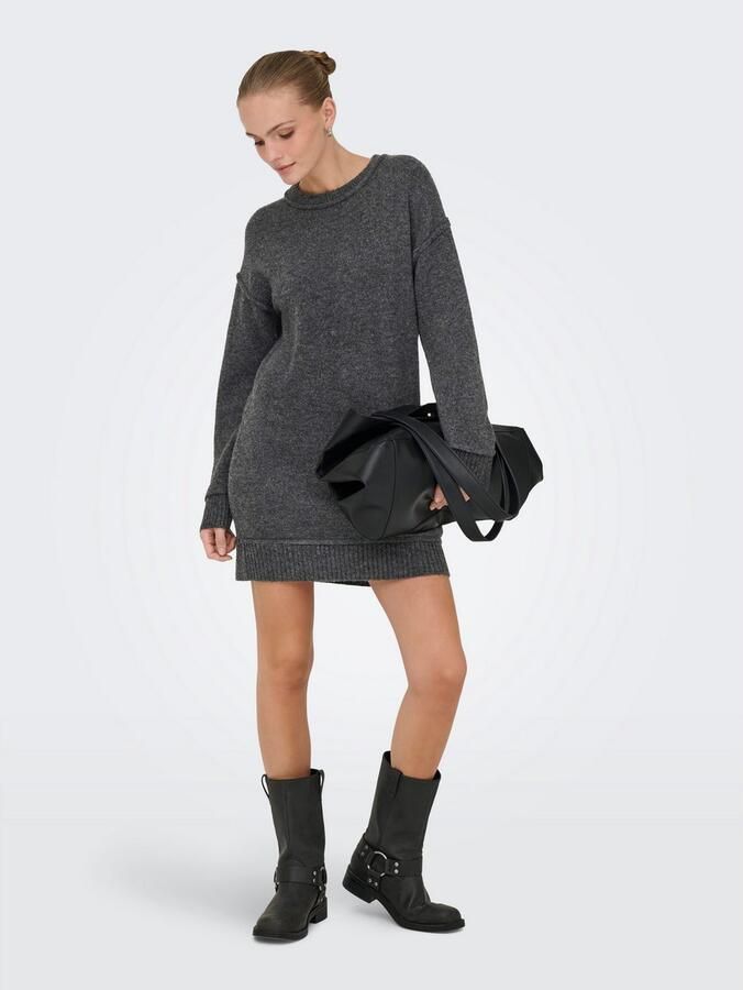 Only Midi-jurk ONLHAZEL LS O-NECK DRESS BF KNT - Foto 3