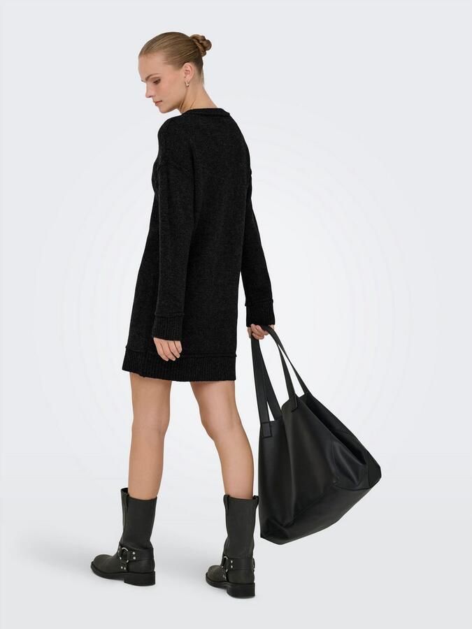 Only Midi-jurk ONLHAZEL LS O-NECK DRESS BF KNT
