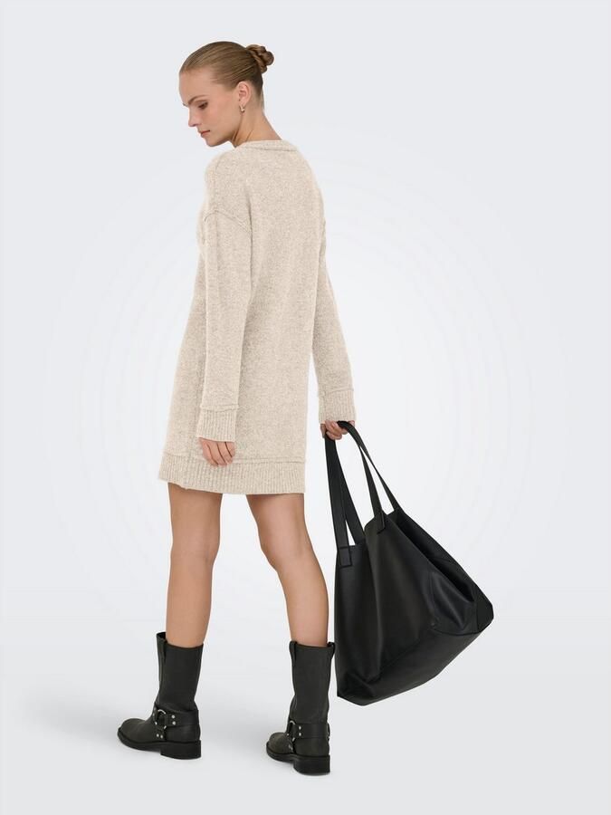 Only Midi-jurk ONLHAZEL LS O-NECK DRESS BF KNT