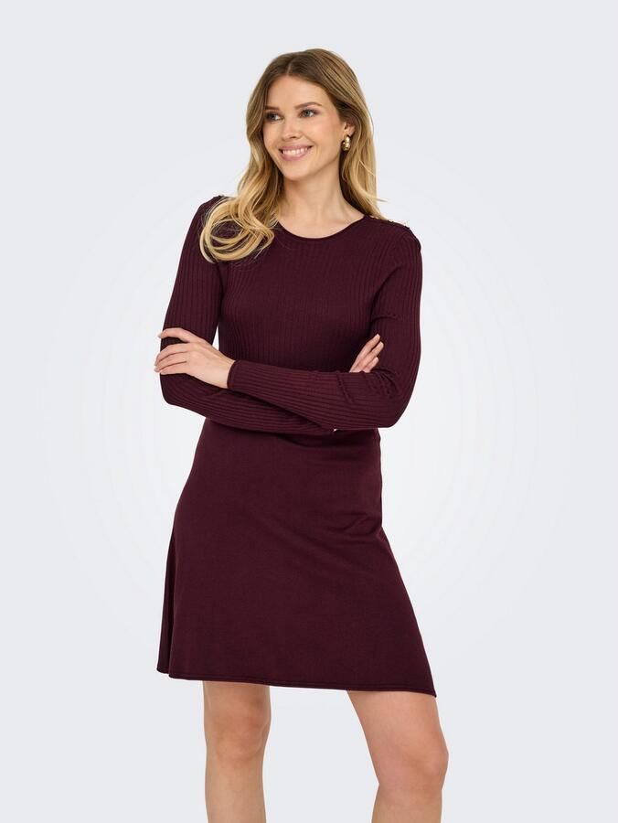 Only Midi-jurk ONLMILA SL BUTTON O-NECK DRESS EX KNT - Foto 2
