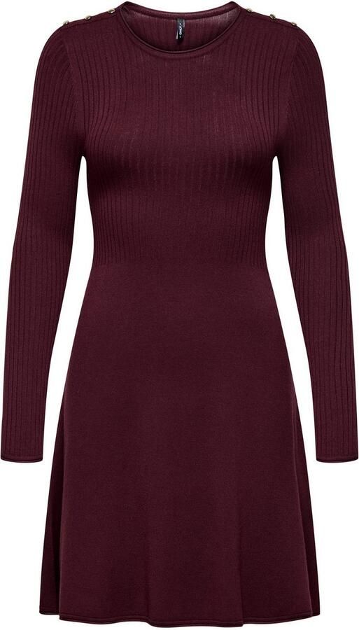 Only Midi-jurk ONLMILA SL BUTTON O-NECK DRESS EX KNT - Foto 5