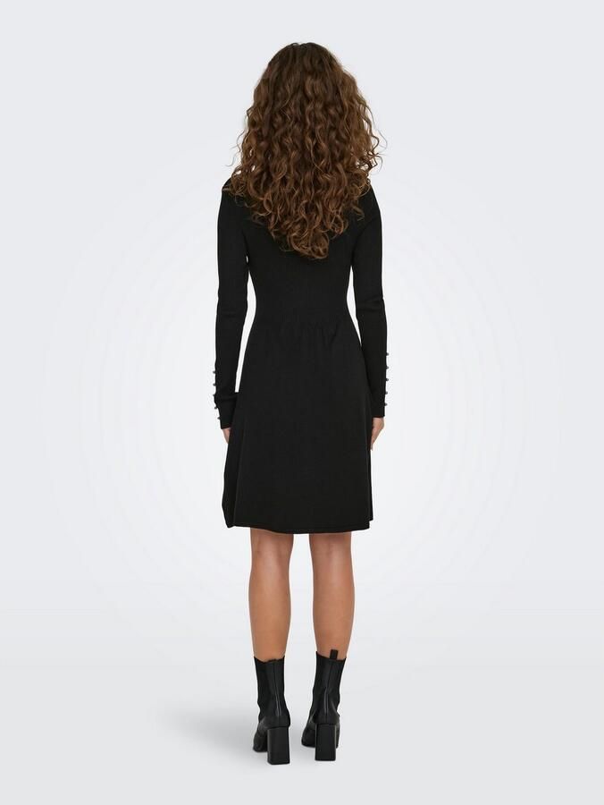 Only Midi-jurk ONLNATASCHA LS PEARL O-NECK DRESS CC KNT