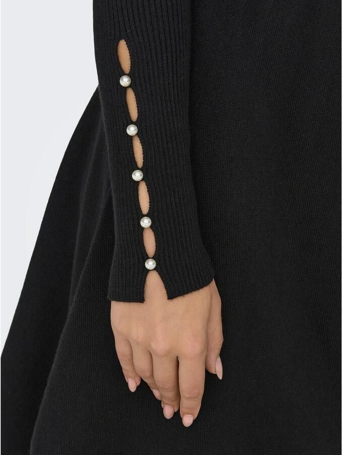 Only Getailleerde gebreide jurk van viscosemix model 'NATASCHA'