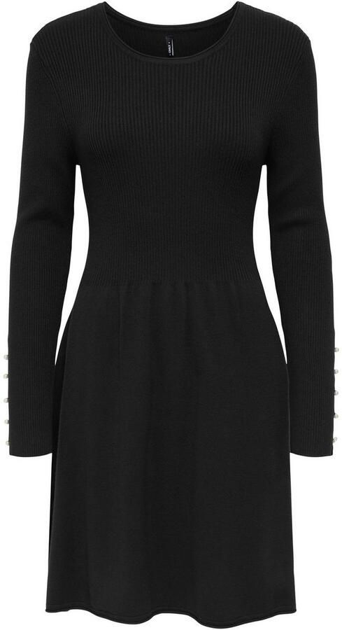 Only Getailleerde gebreide jurk van viscosemix model 'NATASCHA' - Foto 4