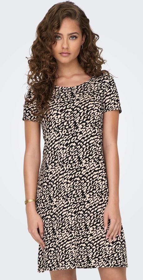 Only Uitlopende mini-jurk met all-over motief model 'BERA' - Foto 6