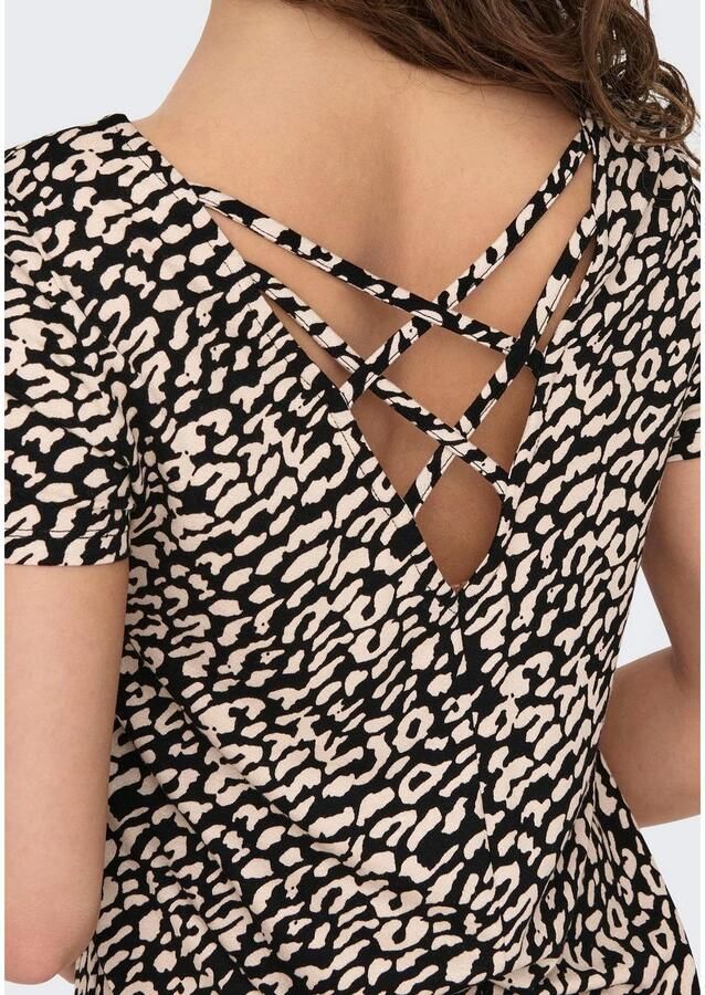 Only Uitlopende mini-jurk met all-over motief model 'BERA'