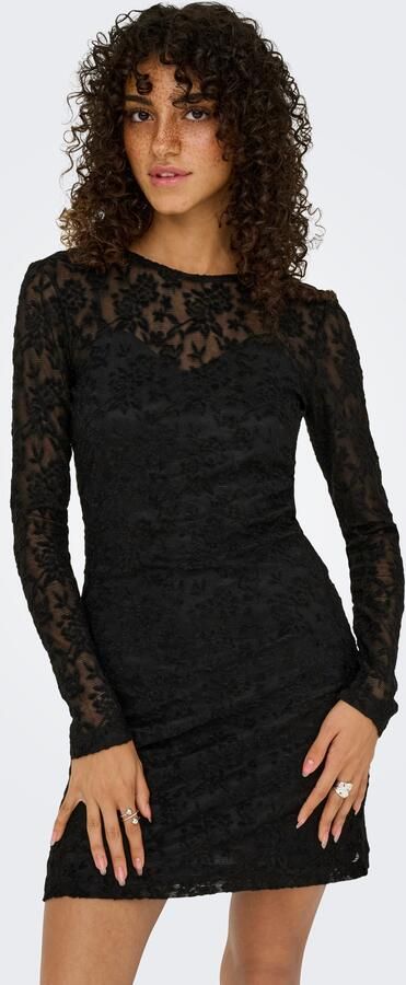 Only Getailleerde mini-jurk met kantdetail model 'BLAISE' - Foto 7