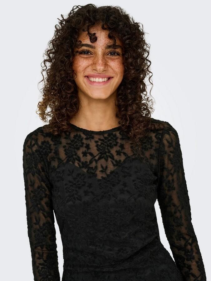 Only Getailleerde mini-jurk met kantdetail model 'BLAISE' - Foto 2