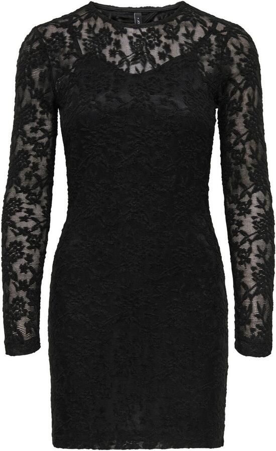 Only Getailleerde mini-jurk met kantdetail model 'BLAISE' - Foto 6