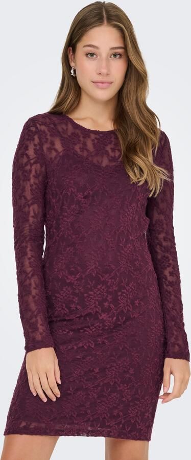 Only Getailleerde mini-jurk met kantdetail model 'BLAISE' - Foto 6