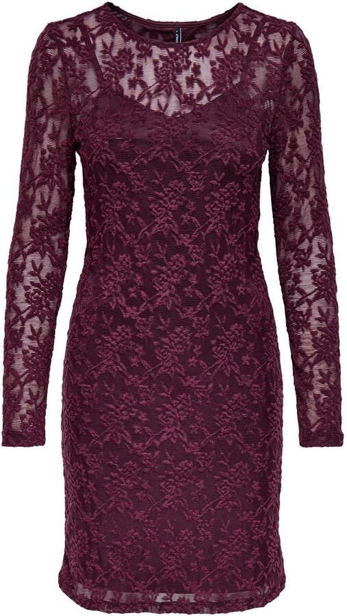 Only Getailleerde mini-jurk met kantdetail model 'BLAISE' - Foto 5